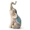 Glitzhome® 18" Faux Granite & Mosaic Sitting Elephant Statue